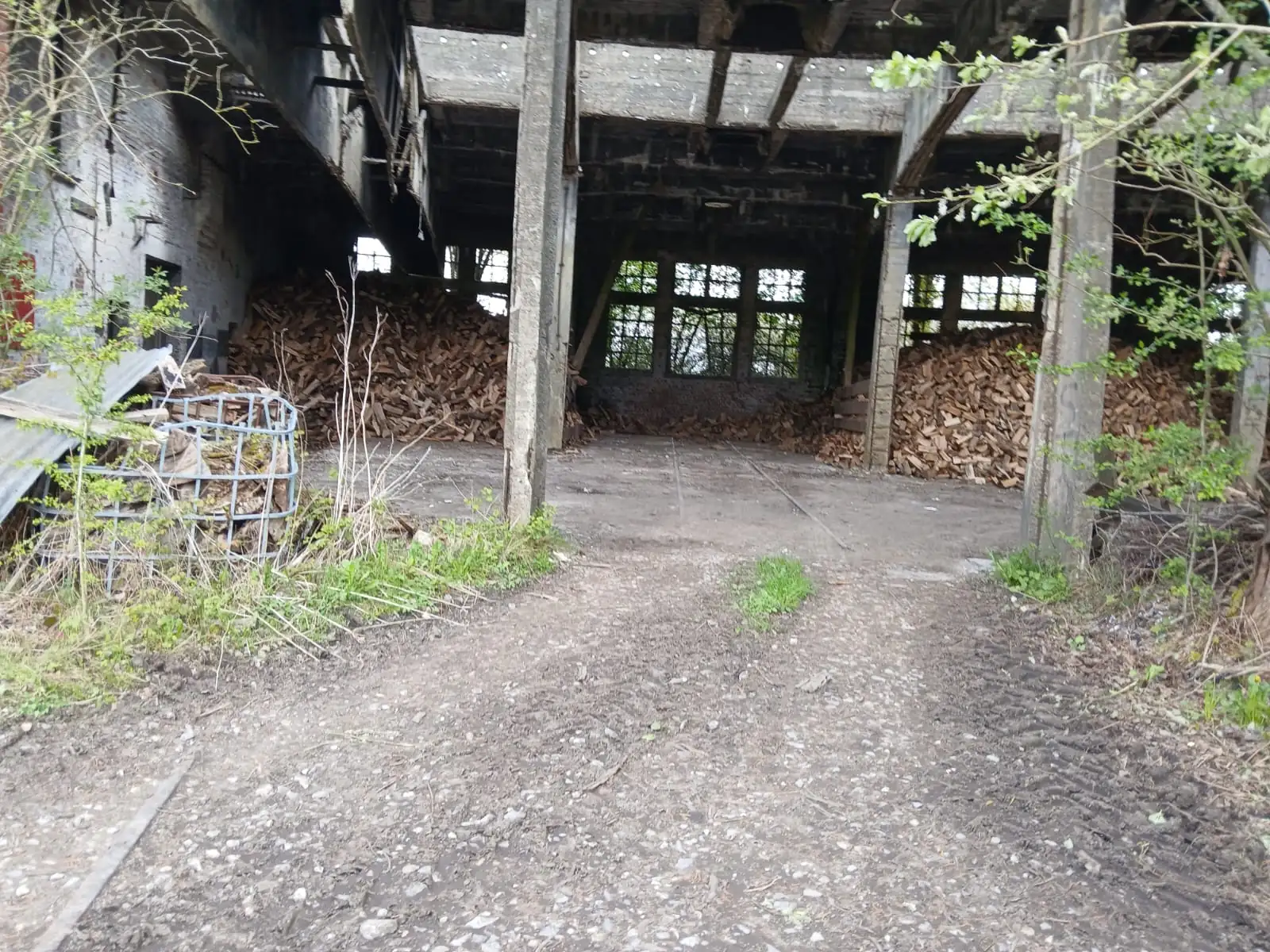 Bois stocké en pile